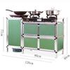 Gabinete de cocina de montaje simple, armario multifuncional, gabinete de almacenamiento de acero inoxidable, aparador, estante para estufa, nuevo producto
