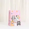Saco de Presente Souvenir de Gato Fofo Desenho Animado Saco de Embalagem de Presente de Aniversário Saco de Papel Kraft Estilo Ins Impresso Atacado