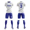Conjunto de uniforme de fútbol personalizado con estampado digital de cuerpo completo para clubes, escuelas y equipos corporativos, secado rápido, transpirable, camiseta sublimada