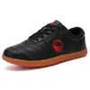 Fábrica de Calçados Fujian Atacado Sapatos de Tai Chi Sola de Tendão de Boi Cabedal de Couro Masculino e Feminino Espessada Antiderrapante Sapatos de Prática de Tai Chi Kung Fu Artes Marciais