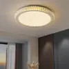 Lámpara de Techo Redonda Atmosférica de Gama Alta para Dormitorio Principal, Lámpara de Techo Acogedora Famosa en Internet para Habitación, Luz para Dormitorio, Cristal Minimalista Moderno de Lujo Ligero
