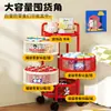 Al por mayor Nuevo Carrito Pequeño Dopamina Estante de Almacenamiento para Snacks Móvil de Pie Hogar Sala de Estar Cocina Estante de Almacenamiento Multicapa