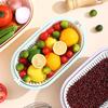 Tazón de Plástico de Doble Capa para Lavar Verduras Cesta Escurridora Artefacto de Cocina Multifuncional Sala de Estar Hogar Plato de Frutas Batea para Lavar Verduras