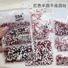 Al por mayor 1440 Rojo Redondo Ss4 Manicura Planos Base Diamante Vidrio Cristal Rey Abanico Joyería de Diamantes para Uñas DIY
