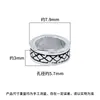 Accesorios de Plata S925 Plata Tailandesa Patrón Retro Cuentas Espaciadoras de Agujero Grande Material para Accesorios de Joyería Artesanal para Pulseras