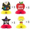 Conjunto de 4 peças de decoração para festa de formatura de jardim de infância pré-escolar transfronteiriça, enfeites de favo de mel, troféu, conjunto de mesa de favo de mel de maçã, personalização