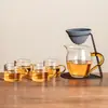 Infusor de té sin poros Colador de té de cerámica Colador de té integrado Soporte giratorio para infusor de té Juego de colador de té Artefacto para preparar té en casa