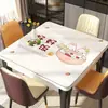Mantel cuadrado de PVC, lavable, a prueba de aceite, impermeable, tapete cuadrado para mesa, protector de mesa resistente al calor, mantel de comedor