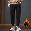 Pantalones deportivos de pana gruesa con forro polar para otoño e invierno, estilo nuevo 2026, con cordón y puños elásticos, pantalones atléticos casuales