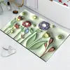 Tapete de Chão Macio de Terra de Diatomáceas com Expansão Visual 3D a Olho Nu para Uso Doméstico, Capacho, Tapete, Tapete de Banheiro Absorvente Secagem Rápida Antiderrapante