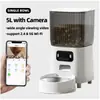 Comedouro Automático para Pets com Timer, Máquina de Alimentação Inteligente Quantitativa para Gatos e Cachorros, Controle Remoto, Comida para Gatos, Comida para Cachorros, Sem Fio