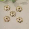 Oro de 18K incrustado con circonita copo de nieve toroide DIY pulsera collar colgante accesorios materiales hechos a mano en stock al por mayor