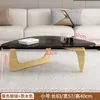 Mesa de centro de cristal, sala de estar, apartamento pequeño, moderno, minimalista, lujo ligero, mesa pequeña, creativa, mesa de centro de moda