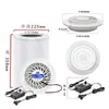Purificador de Aire DIY Elemento de Filtro 5S 220V a 12V para Eliminar Humo Alérgenos Velocidad Ajustable 20S Ventilador Redondo