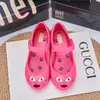 Novas Sandálias Melissa 2023 para Crianças Médias com Cabeça de Gatinho Gatinho Sapatos de Praia Sandálias Peep Toe
