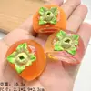 Accesorios de Resina Pastel de Caqui Imitación DIY Accesorios para el Cabello Ligas para el Cabello Imanes para Refrigerador Colgantes Adornos de Dibujos Animados Juguetes de Comida Hechos a Mano Venta al por Mayor
