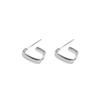 Aretes de Plata Esterlina S925 Aretes Asimétricos Geométricos Cuadrados Uñas para Hueso de la Oreja para Mujer Aretes de Moda Accesorios de Joyería Elegantes
