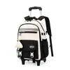 Mochila Escolar para Alunas do Ensino Médio, Mochila de Capacidade Extra Grande para Meninas do Ensino Fundamental II, Alunos do Ensino Fundamental Anos 3-6, Mochila Escolar com Rodinhas