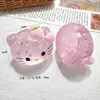 Acessórios de Resina Desenho Animado Cabeça de Gato Brilhante Piscante 3D Cola de Creme Acessórios de Cabelo DIY Chaveiro Materiais de Decoração para Sapatos