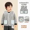 Colete de fleece Kaka Panda para meninos, agasalho de inverno para meninas, colete de inverno infantil, roupas de outono e inverno para bebês