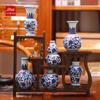 Decalques de Porcelana Azul e Branca Cerâmica Pequeno Vaso Decorativo Sala de Estar de Casa Sala de Chá Rack Decorativo Antigo Enfeites