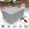 Amazon Capa de Móveis Prata 210D Capa Impermeável para Jardim Externo Capa de Proteção contra Poeira para Mesa e Cadeira de Pátio Capa Quadrada para Mesa e Cadeira Capa