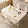Toalha de Mesa Simples Estilo Ins Desenho Animado Impermeável e à Prova de Óleo para Casa Sala de Estar Mesa de Centro Nórdica Jogo Americano Toalha de Mesa Atacado t