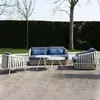 Sofá de Ocio Nórdico Silla de Mimbre para Restaurante al Aire Libre Cama de Hotel Club Sofá Silla para Patio de Villa Casa de Campo