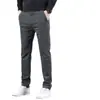 Novas Calças Masculinas Casuais de Corte Reto Soltas com Stretch para Outono/Inverno 2026, Calças de Trabalho de Espessura Média, Calças Sociais Masculinas