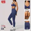 Conjunto de Yoga Sem Costura para Mulheres, Fitness Esportivo, Costas Bonitas, Cintura Alta, Levanta Bumbum, Firma Barriga, Conjunto de Yoga para Treinamento de Pilates 4535