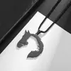 Corrente para Suéter com Pingente de Cabeça de Cavalo do Zodíaco Retrô Transfronteiriça Colar Moletom Pingente de Aço Inoxidável Hip-Hop Personalidade Masculina Venda por Atacado