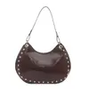 Bolso tipo Dim Sum con Remaches, Bolso de Hombro Estilo Europeo y Americano para Chica Popular, Bolso de Mano, Bolso de Hombro Punk para Mujer, Nuevo Modelo 2025 Bolso de Hombro
