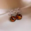 Remate Especial~Aretes Cuadrados Colgantes con Diamantes Incrustados de Aguja de Plata Lujo Accesible Versátiles de Gama Alta Pendientes Sencillos de Nicho