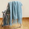 Manta nórdica simple de color sólido para aire acondicionado, funda de toalla para el extremo de la cama, manta para sofá, manta para la siesta de oficina, manta decorativa para casa de familia, primavera y verano
