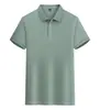 Camisa POLO para hombre, color liso, simple y elegante, con cuello camisero, camiseta de manga corta, adecuada para comercio exterior, top deportivo de talla grande