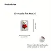 Protector de cable de datos acrílico 2D, previene la rotura, presenta diseños de animales de dibujos animados, cable de datos para teléfono Tipo-C, para ventas transfronterizas