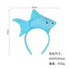 Diadema de animales marinos de Halloween con dibujos animados, adorables peces pequeños tridimensionales, accesorios para el cabello de peces dorados para niñas.