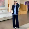 Conjunto de otoño para maternidad XMF de dos piezas falsas 2026 nueva moda top de maternidad pantalones de otoño para maternidad para mujer conjunto de dos piezas