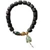 Pulsera DIY Auténtica de Grado Descendiente Qinan de Hainan Adornos Auténticos de Madera para Pulsera de Hombres y Mujeres Material Viejo Aceite Negro