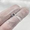 Pendientes de aro con circonita de tres garras de aleación de titanio implantado SMTNEK ASTM F-136 para labio, lengua y uñas, accesorios de joyería
