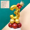 La ceremonia del primer cumpleaños se organiza con globos digitales de película de aluminio de 32 pulgadas para expresar la fiesta de cumpleaños y se solicitan globos decorativos en el camino de la boda.