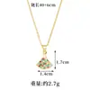 Collar de Oro Arena Vietnamita Lujo Ligero Forma de Abanico Falda Pequeña Hoja de Ginkgo Pendientes de Circonita para Mujer Joyería Transfronteriza de Color Duradero