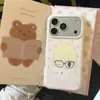 Linda funda para gafas de lunares adecuada para Apple 18 Pro Max, iPhone 17/16 Pro, anticaída 15 estilo coreano