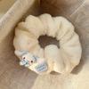 Peluche de Perro Yugui Anillo para el Pelo de Intestino Delgado Todo Fósforo Súper Lindo Adorno para el Cabello Diadema para Mujer Invierno Sanrio Pequeña Goma Elástica Cuerda para el Cabello Azul y Blanca