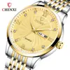 CHENXI CHENXI 8212 relógio de quartzo para casal movimento japonês calendário luminoso relógio masculino multifuncional