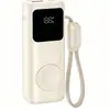 Power Bank Magnético para Reloj de 10000 mAh con Cable de Carga Integrado y Pantalla LED, Conveniente y Fácil de Transportar