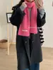 Cachecol de Lã Macia e Cera Caseiro Misturado com Lã para Mulheres no Inverno, Branco e Versátil, Cachecol Simples de Tricô para Casais Estudantes, Fabricante