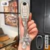 Para Juego de Llaves Dongfeng Nissan Sylphy Qashai Teana Qijun Qida Jinke Bluebird Loulan Carcasa de Coche Hebilla Bolsa