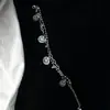 Pulseiras de Hip-Hop de Liga de Zinco Europeias e Americanas Personalizadas para Homens e Mulheres, Correntes de Metal, Simples e Elegantes, Acessórios de Mão Versáteis