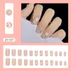 Gradiente Brillo Fino Montón de Margaritas Diamante Suave Versátil Fresca Dulce Chica Longitud Media Estilo Europeo y Americano Ins Manicura 24 Piezas
